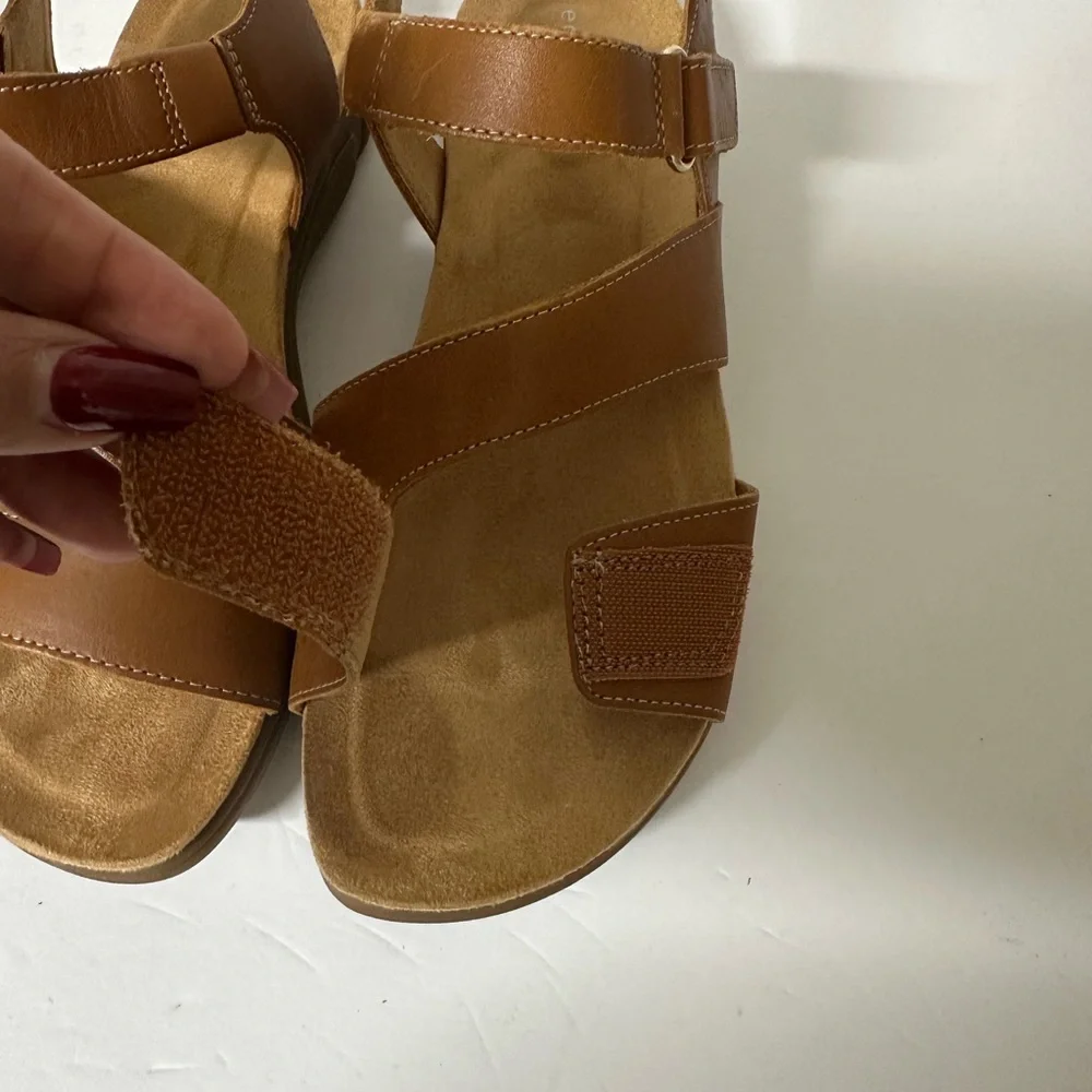 Easy Spirit Mavey Brown Leather Sandals Size 8.5 - Picture 6 of 7